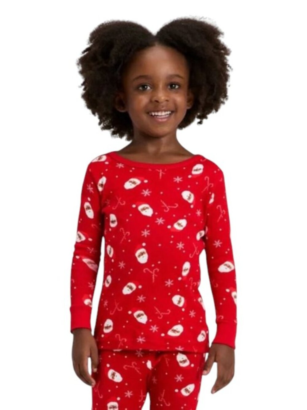 Wondershop Unisex All Cotton Knit Red Santa Print Kids Pajama Set - Size 14